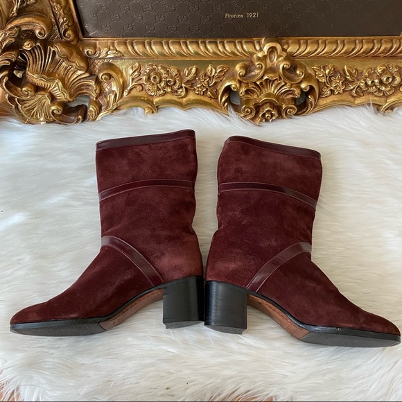 Gucci Vintage Slouchy Suede Leather Boots - Picture 4 of 16